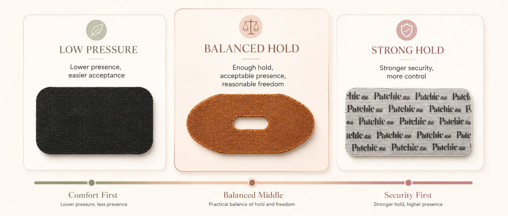 Balanced hold mouth tape routes for private label buyers
